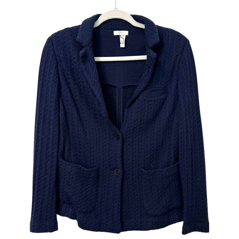 Joie 2-Button Front Closure Cable Knit Blazer